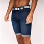 Crosshatch Herre Denim Shorts Mørk Vask