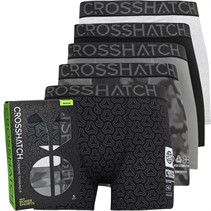 Crosshatch Mens Buzzard Five Pack Boxers Black/Pattern/Grey Marl/Pattern/Dark Grey