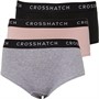 Crosshatch Womens Everlee Three Pack Boy Shorts Assorted