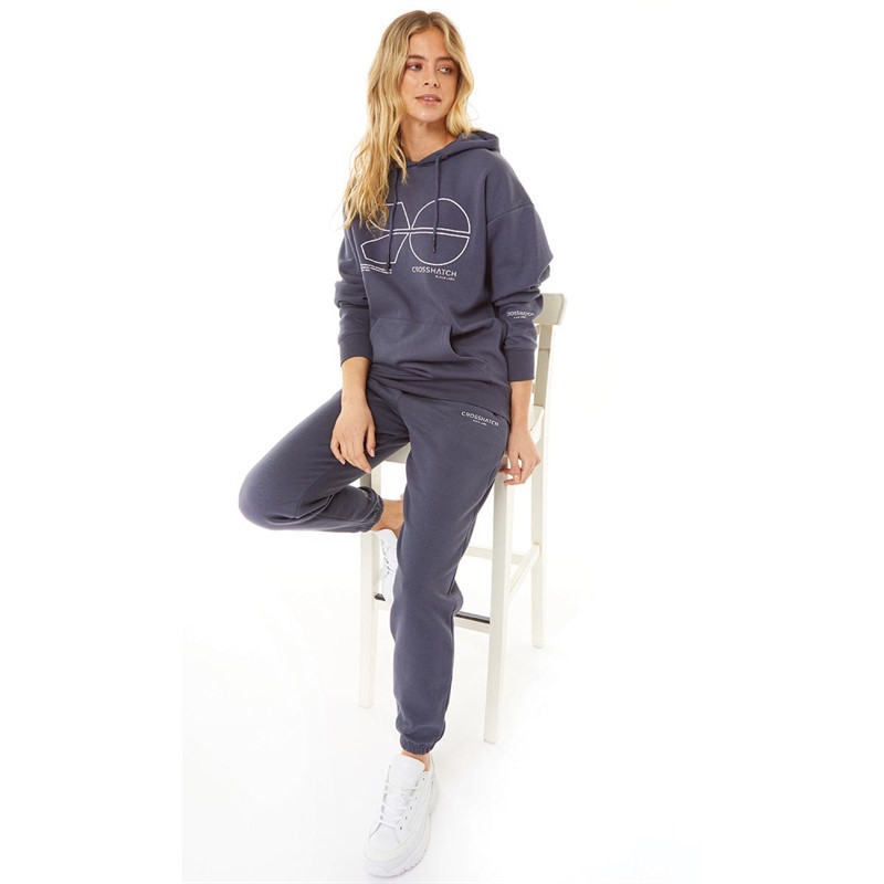 Crosshatch Womens Harrcourts Hoodie Ombre Blue