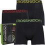 Crosshatch Mens Chasma Three Pack Boxers Black