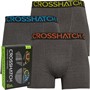Crosshatch Mens Chasma Three Pack Boxers Charcoal Marl