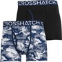 Crosshatch Mens Kamzon Two Pack Boxer Shorts Navy