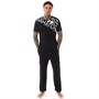 Crosshatch Mens Setwells Lounge T-Shirt And Pants Set Black