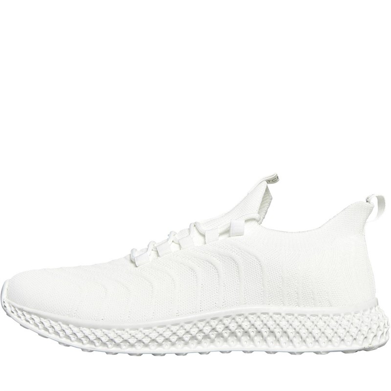 Crosshatch Heren Lewth Sneakers Wit