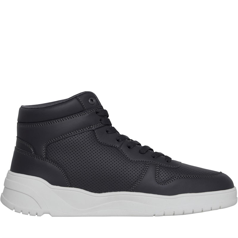 Crosshatch Mens Arialva Hi-Top Trainers Grey