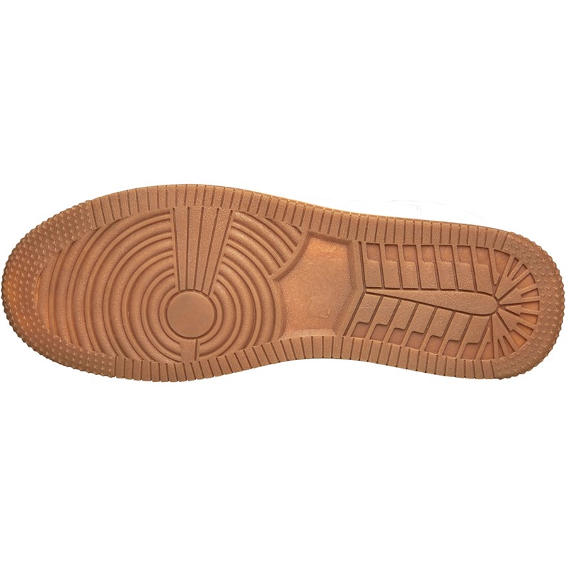 Crosshatch Mens Alwick Hi-Top Trainers White/Gum