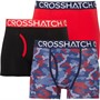 Crosshatch Mens Payso Three Pack Boxers Red