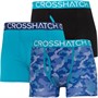 Crosshatch Mens Payso Three Pack Boxers Teal