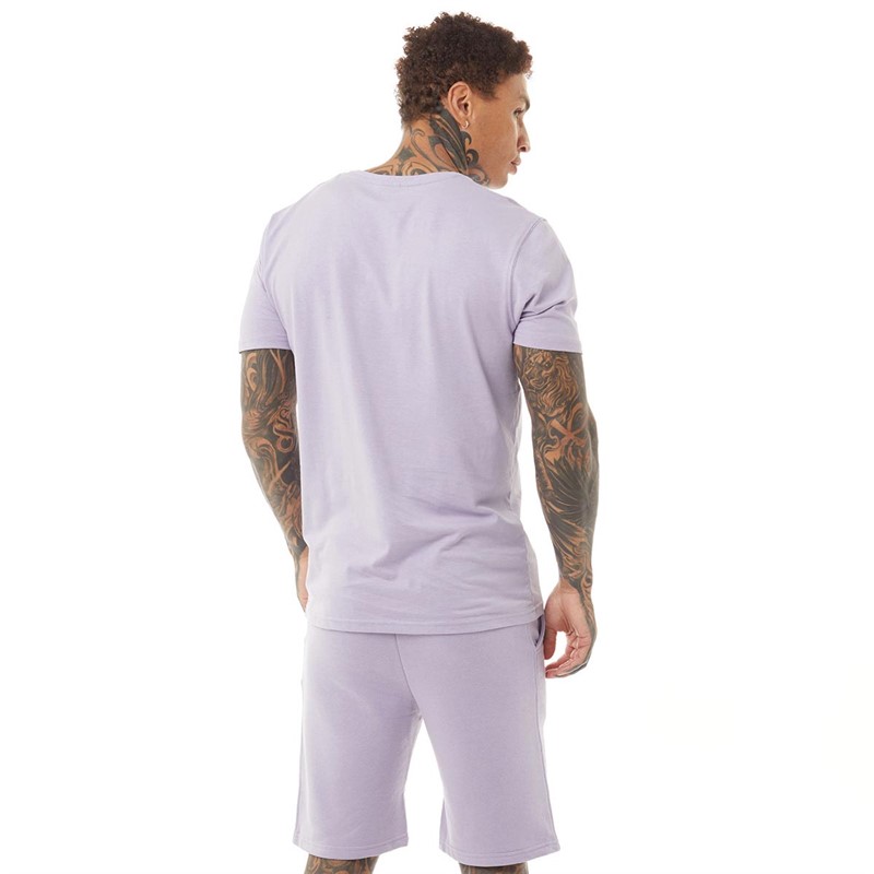 Crosshatch Mens Graydon Shorts And T-Shirt Co-Ord Purple