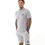 Crosshatch Mens Balamere Polo And Shorts Co-Ord Grey Marl