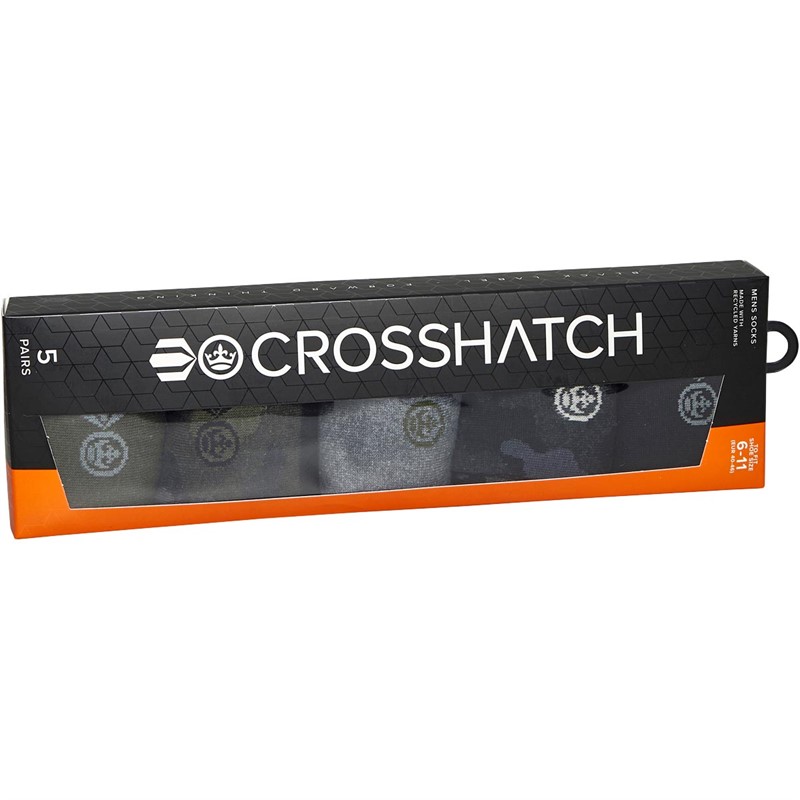 Crosshatch Mens Dalemoss Five Pack Socks Assorted