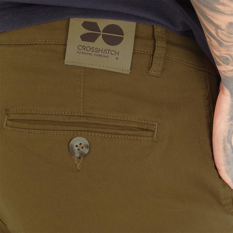 Crosshatch Mens Sinwood Chino Shorts Cinnamon