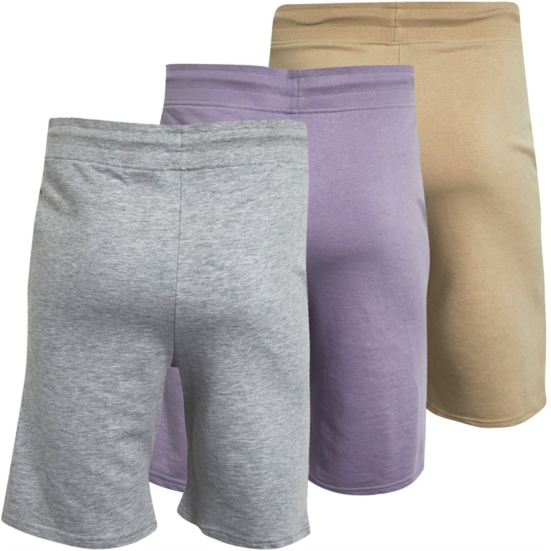 Crosshatch Mens Aydon Three Pack Jersey Shorts Assorted