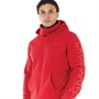 Crosshatch Mens Snood Neck Hoodie Haute Red