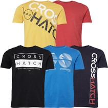 Crosshatch Mens Nero Five Pack T-Shirts Assorted