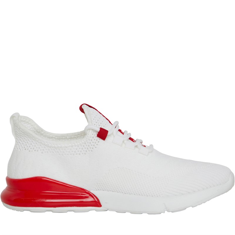 Crosshatch Junior Boys Smitlay Trainers White/Red