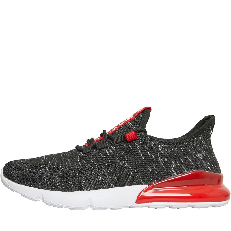 Crosshatch Junior Boys Smitlay Trainers Black/Red