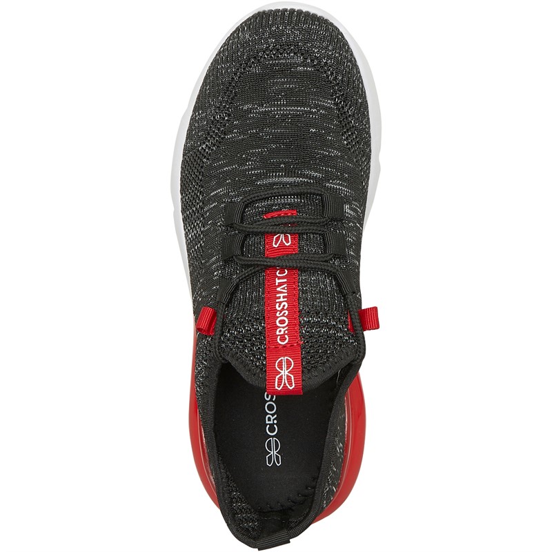 Crosshatch Junior Boys Smitlay Trainers Black/Red