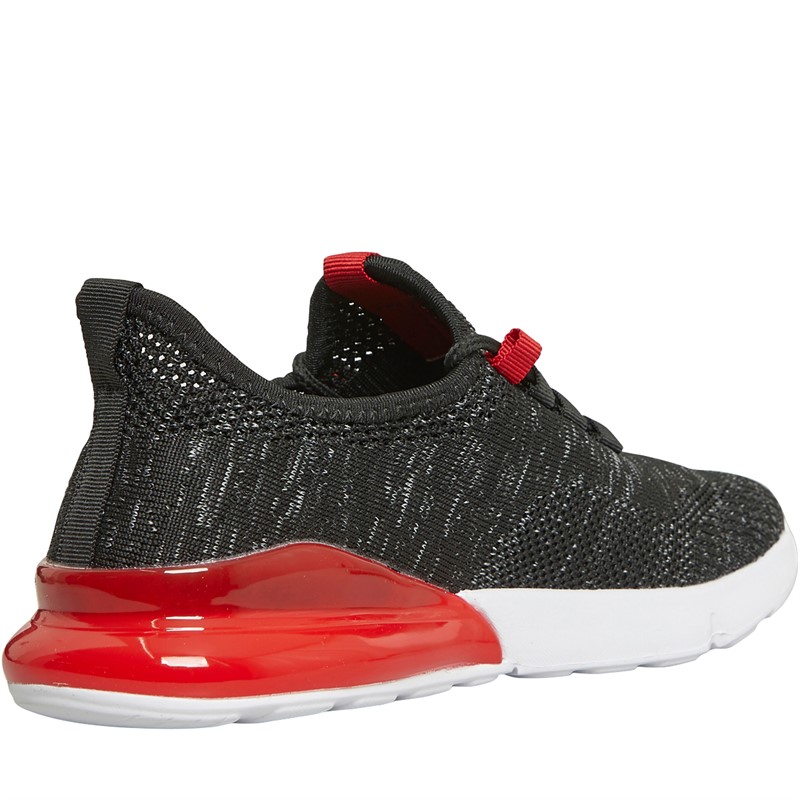 Crosshatch Junior Boys Smitlay Trainers Black/Red