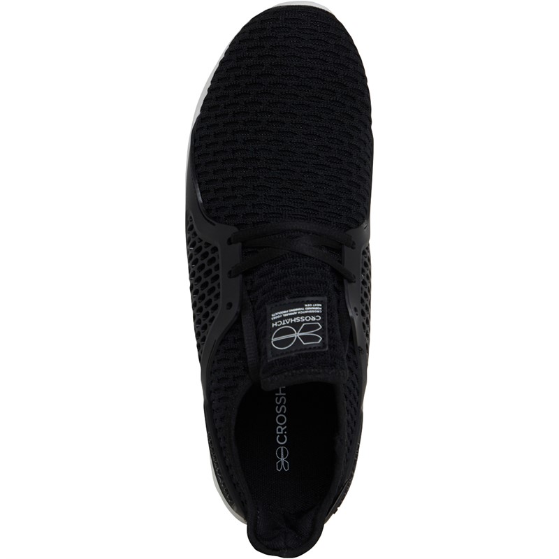 Crosshatch Mens Stonerock Trainers Black Mono