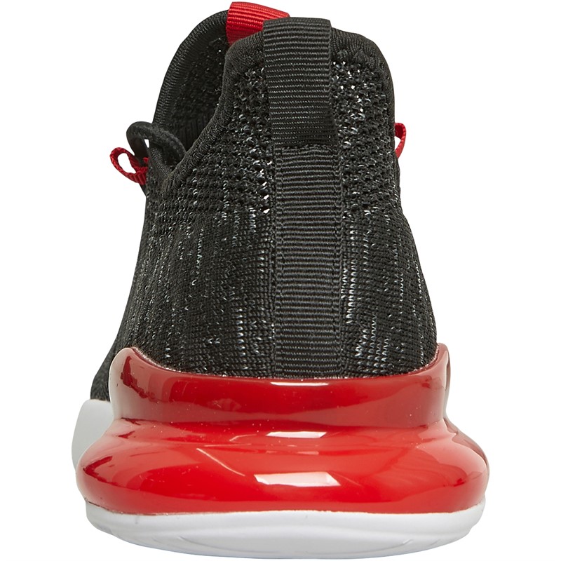 Crosshatch Mens Smitlay Trainers Black/Red