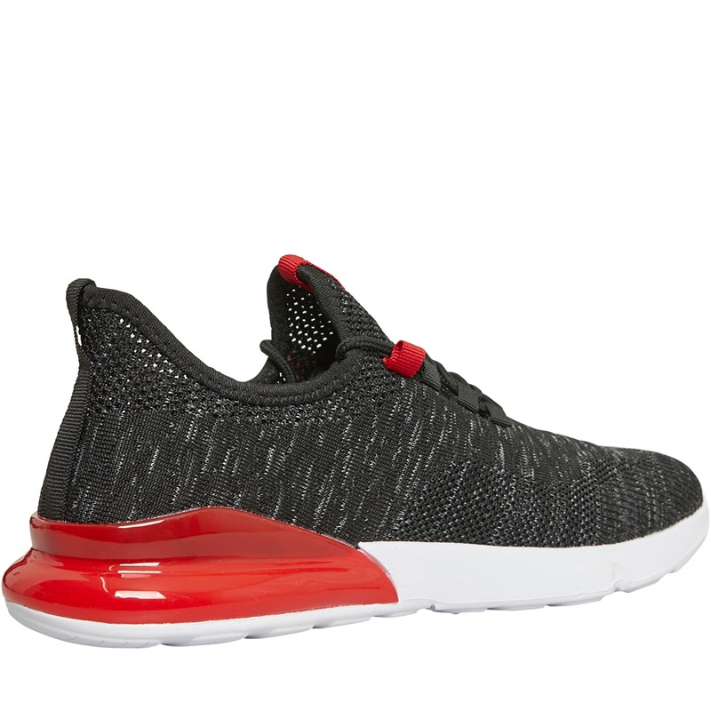 Crosshatch Mens Smitlay Trainers Black/Red