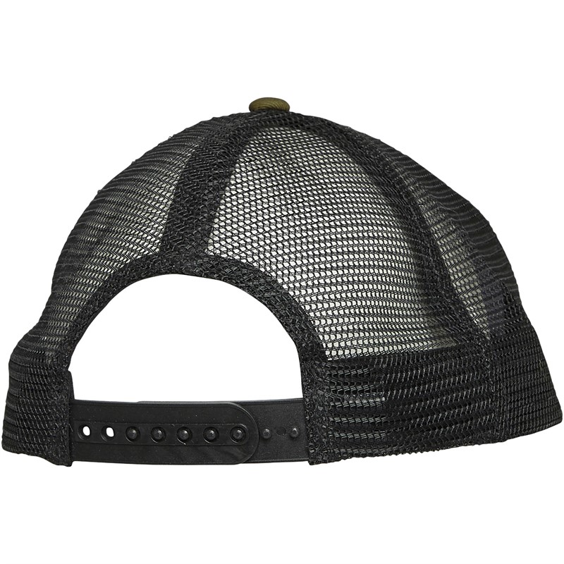 Crosshatch Mens Trucker Cap Khaki/Black