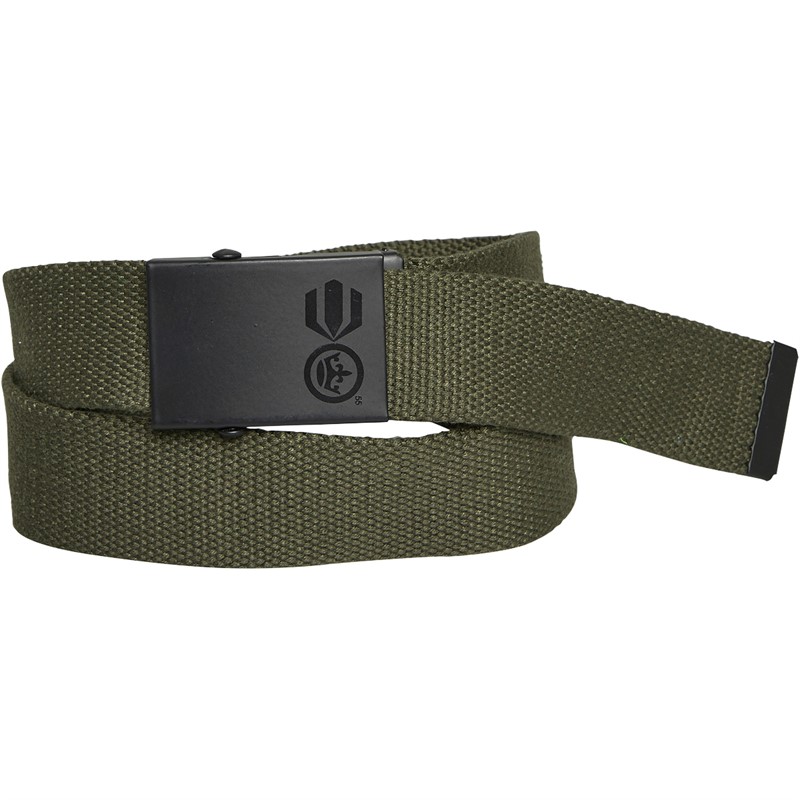 Buy Crosshatch Mens Belt With Fold Over Buckle Khaki