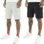 Crosshatch Herenshorts Kathos Set van 2 Cargo Grijs/Zwart