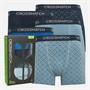 Crosshatch Herre Logotilt 5-pak Boxershorts Turkis Hav/Blåbær/Bleg Denim