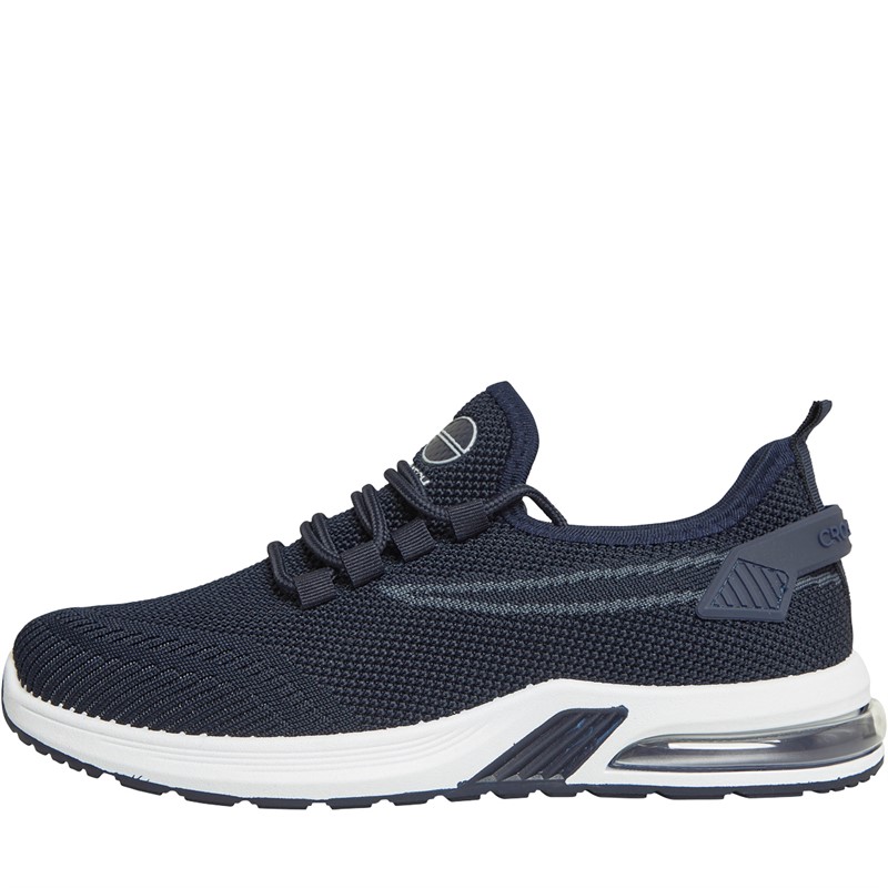 Crosshatch Junior Boys Ballagyr Trainers Navy/White