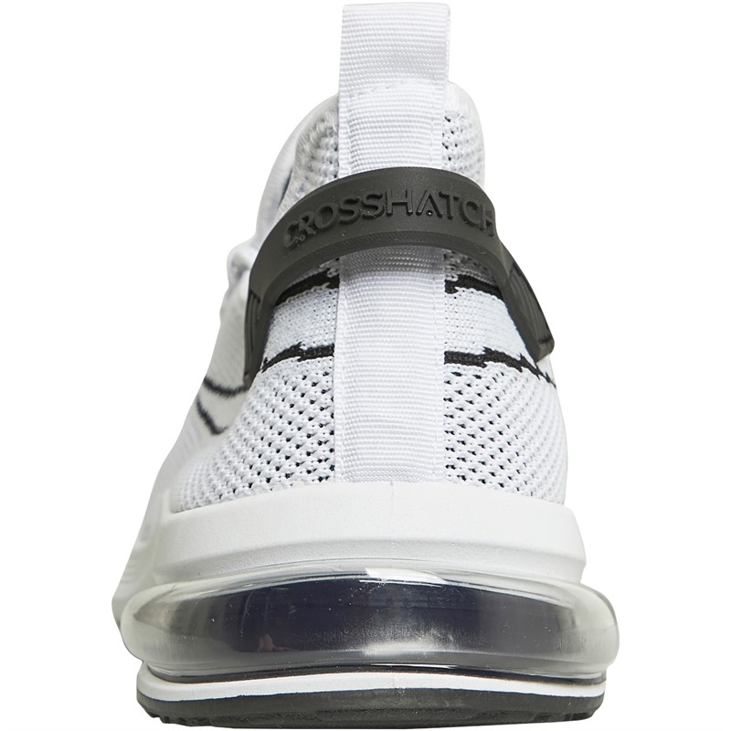 Crosshatch Mens Ballagyr Trainers White/Black