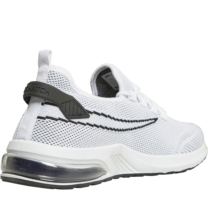 Crosshatch Mens Ballagyr Trainers White/Black