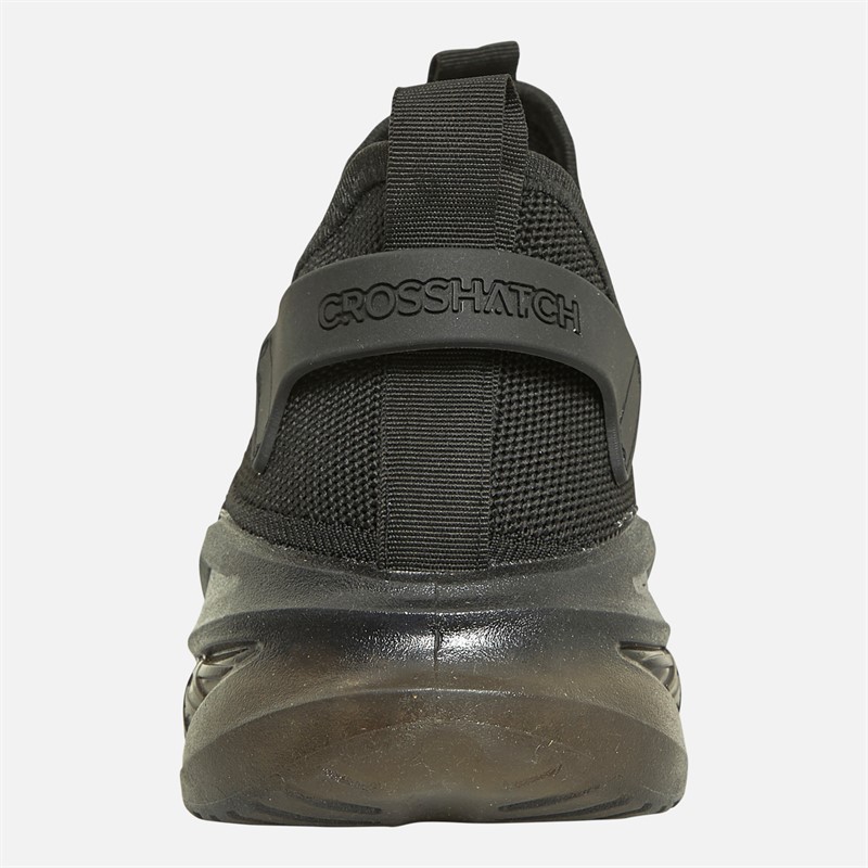 Crosshatch Mens Nantycaws Trainers Black Mono