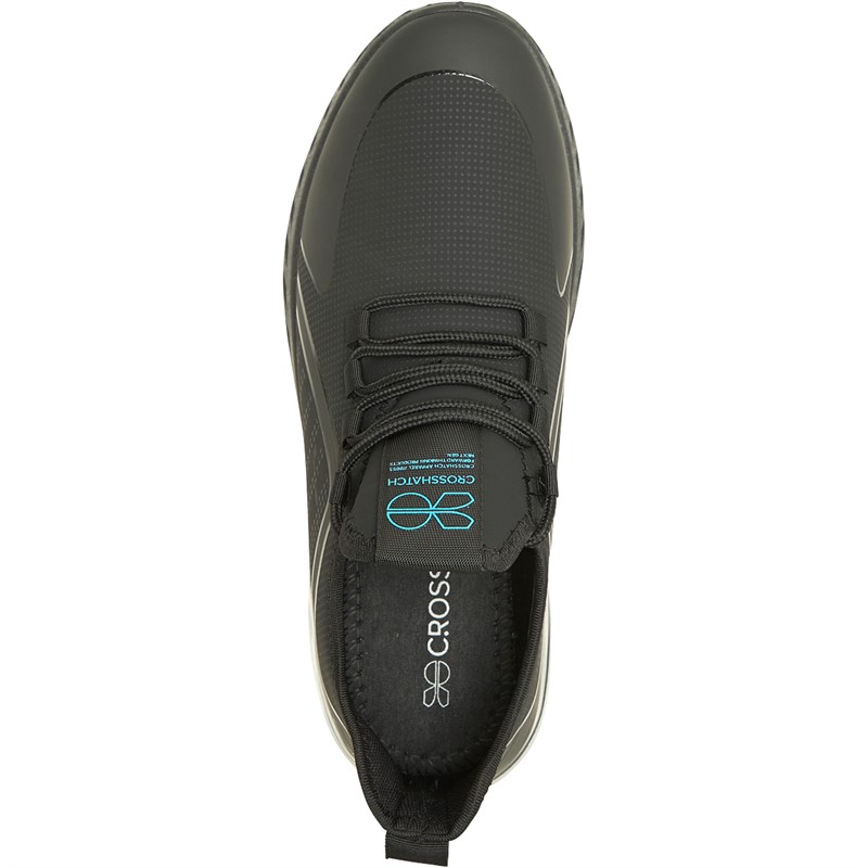 Crosshatch Mens Clarington Trainers Black/Blue