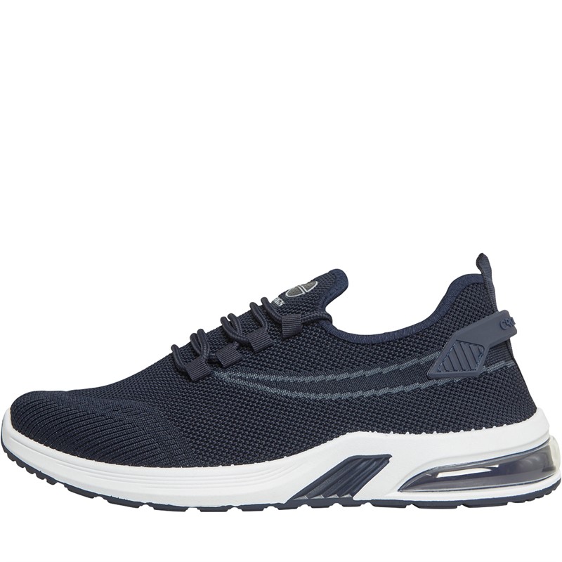 Crosshatch Mens Ballagyr Trainers Navy/White