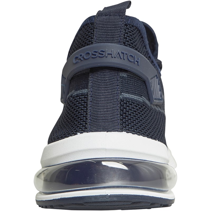 Crosshatch Mens Ballagyr Trainers Navy/White