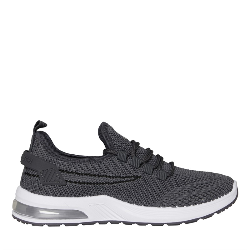 Crosshatch Junior Boys Ballagyr Trainers Grey/White