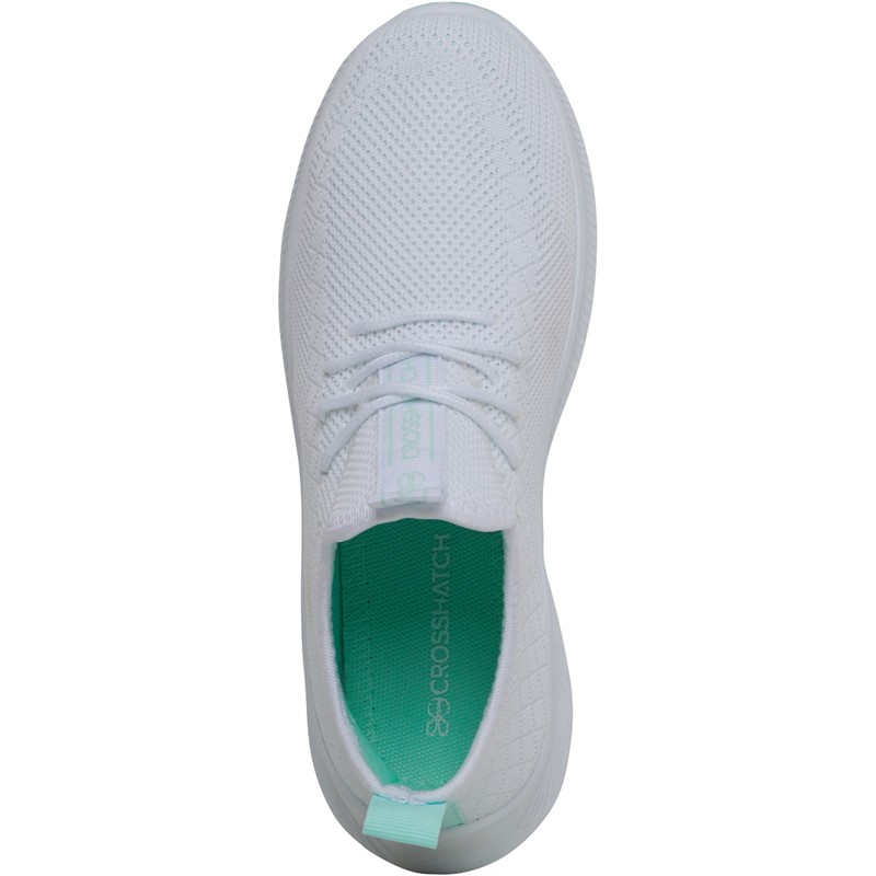 Crosshatch Womens Ridgeway Trainers White/Green