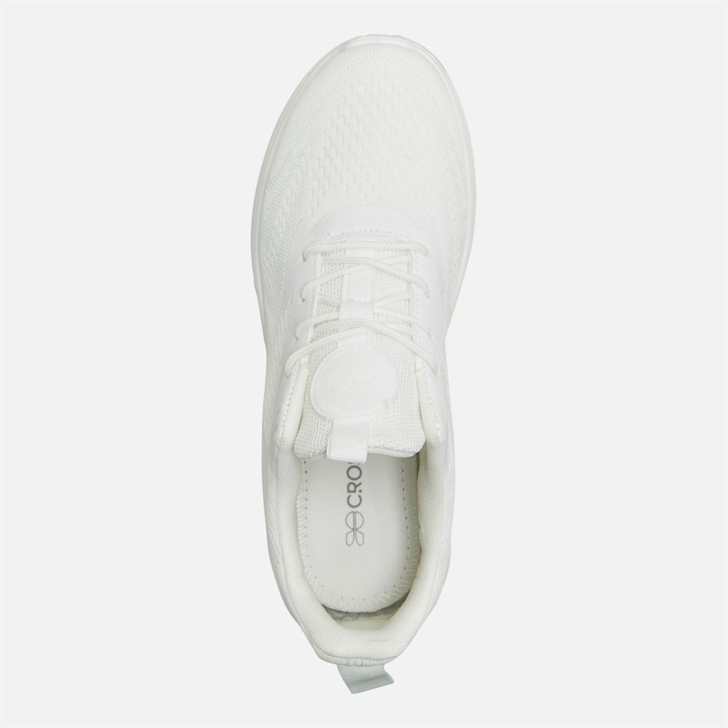 Crosshatch Mens Chiltern Trainers White Mono