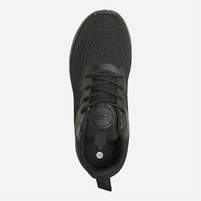 Crosshatch Junior Boys Chiltern Trainers Black Mono