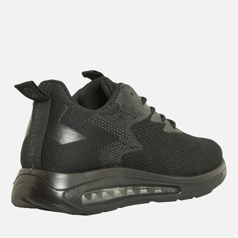 Crosshatch Junior Boys Chiltern Trainers Black Mono