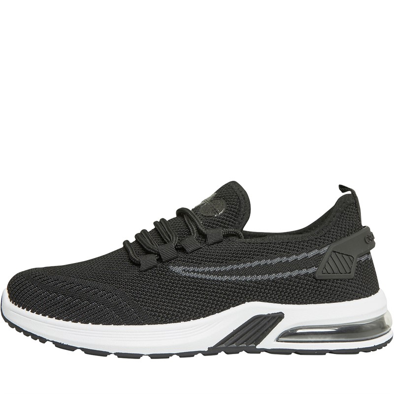 Crosshatch Junior Boys Ballagyr Trainers Black/White