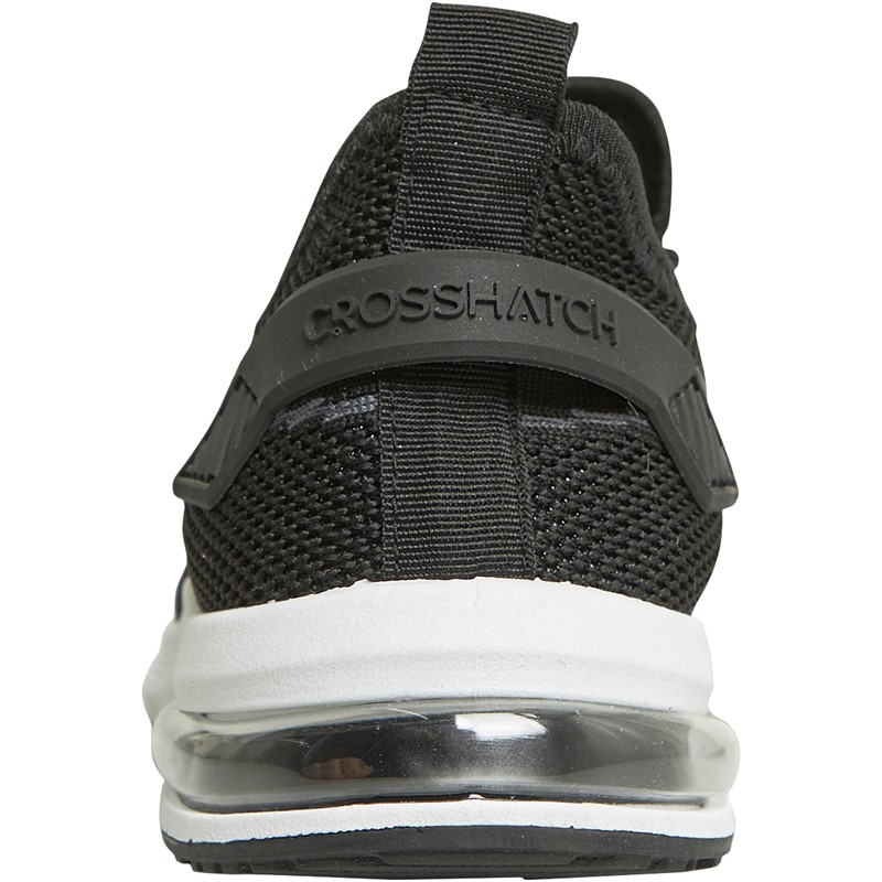 Crosshatch Junior Boys Ballagyr Trainers Black/White