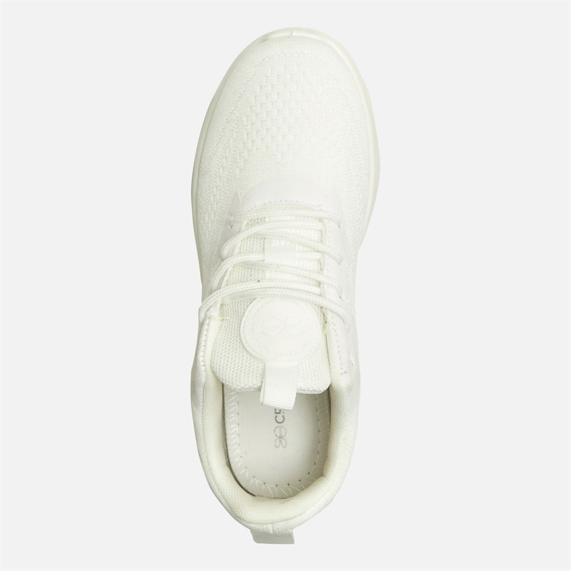 Crosshatch Junior Boys Chiltern Trainers White Mono