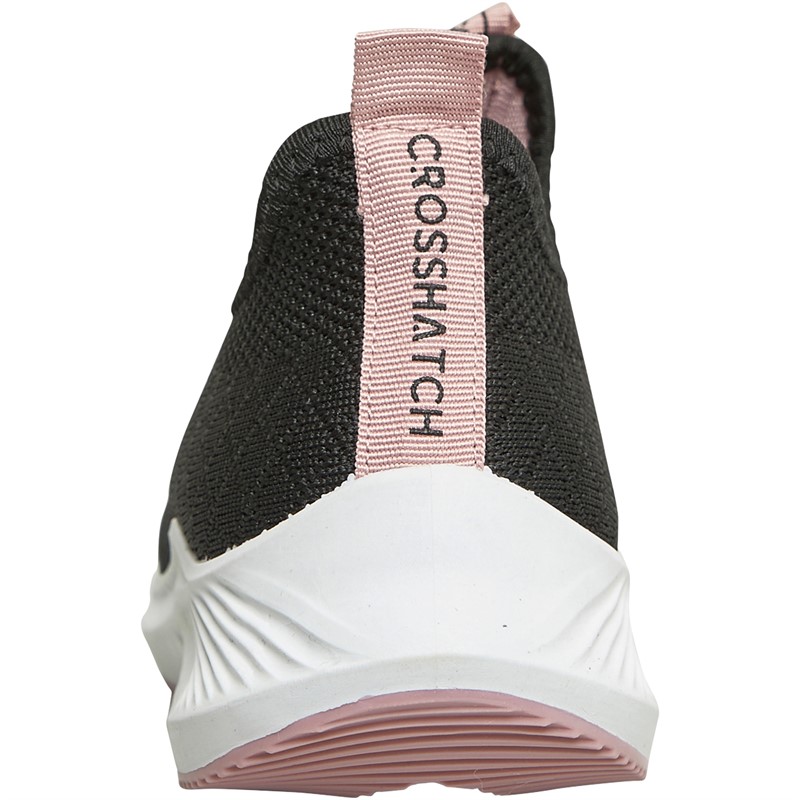 Crosshatch Womens Ridgeway Trainers Black/Pink