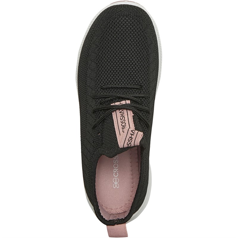 Crosshatch Womens Ridgeway Trainers Black/Pink