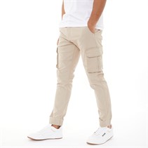 Crosshatch Mens Frenton Cargo Pants Stone