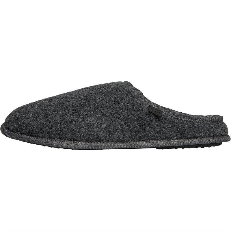 Crosshatch Heren Miyabi Fur Pantoffels Grijs
